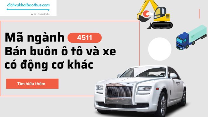 Mã ngành 4511 Bán buôn ô tô và xe có động cơ khác