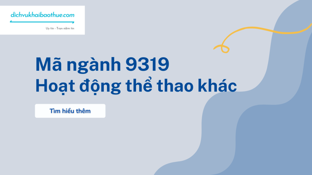 Mã ngành 9319 Hoạt động thể thao khác