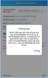 Đăng ký tài khoản Giao dịch điện tử dành cho cá nhân trực tiếp trên ứng dụng VssID 13 Zalo